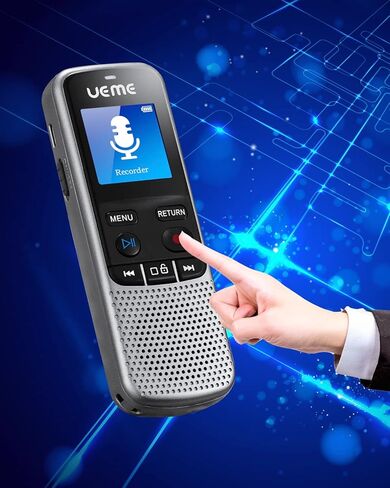 مسجل صوت رقمي مع خاصية اعادة التشغيل، مسجل صوت بخاصية الغاء الضوضاء يو اي ام اي 16G للمحاضرات والمحاضرات والاجتماعات والمقابلات، شحن USB صغير مع مشغل MP3 in Kuwait