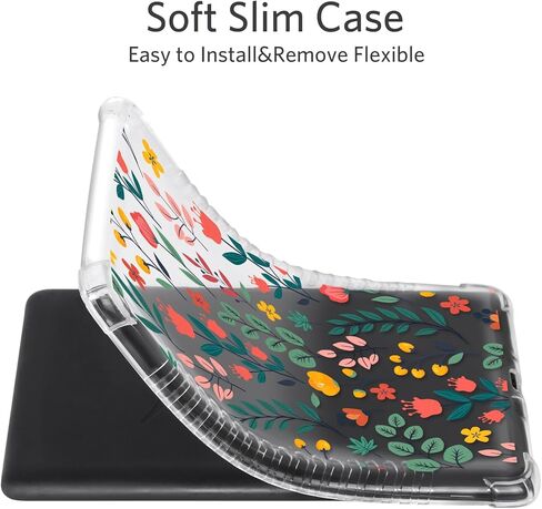 CoBak Clear Case for All-New Kindle Paperwhite 11th Gen 2021 & Signature Edition - Lightweight, Scratch-Proof Silicone Back Cover, qldhh-6 in Saudi Arabia