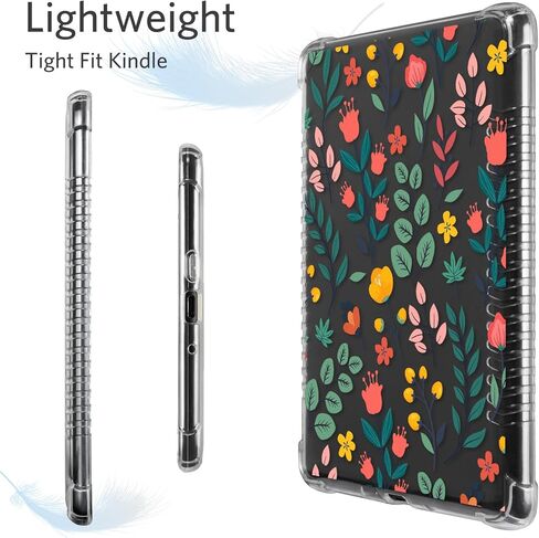 CoBak Clear Case for All-New Kindle Paperwhite 11th Gen 2021 & Signature Edition - Lightweight, Scratch-Proof Silicone Back Cover, qldhh-6 in Saudi Arabia