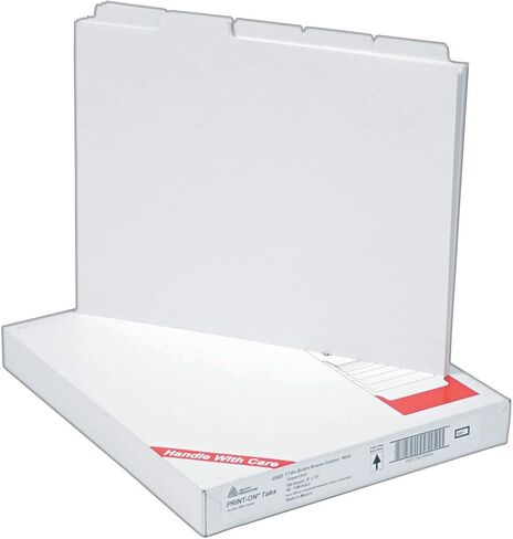 Avery 5 Tab Unpunched Dividers for Use with Any Binding System, Easy Print & Apply Clear Label Strip, Index Maker Customizable White Tabs, 25 Sets (11443) in Kuwait
