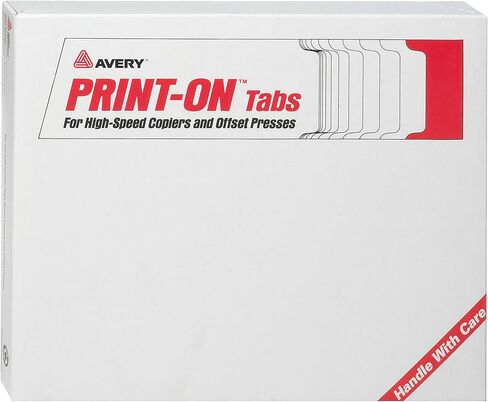 Avery 5 Tab Unpunched Dividers for Use with Any Binding System, Easy Print & Apply Clear Label Strip, Index Maker Customizable White Tabs, 25 Sets (11443) in Kuwait