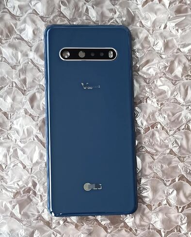 استبدال الزجاج الخلفي V60 ThinQ مع أجزاء باب غطاء الشريط المثبت مسبقًا لهاتف LG V60 ThinQ جميع الموديلات + الأدوات (أزرق) in Kuwait