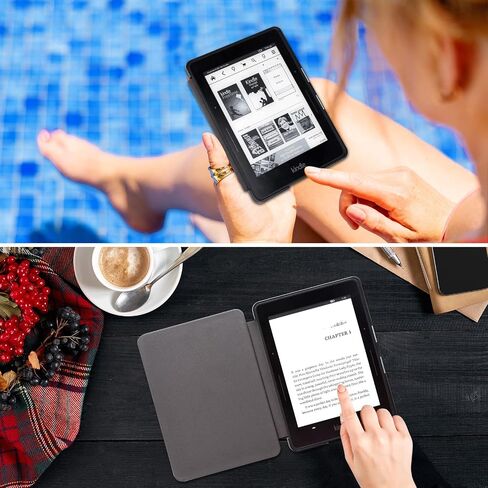 ACdream Kindle Voyage Case, The Thinnest and Lightest Premium PU Leather Cover Case for Kindle Voyage (2014) with Auto Wake Sleep Feature, Black in Saudi Arabia
