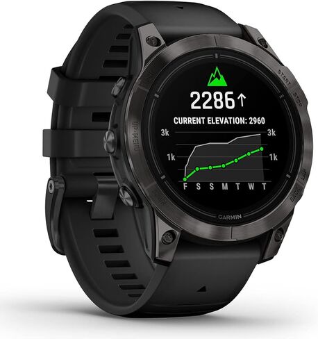 PlayBetter Garmin epix Pro (Gen 2) Sapphire (Carbon Gray DLC/Black, 42mm) GPS Outdoor Watch Gift Box Bundle - AMOLED Display & Built-in Flashlight - includes Screen Protectors, Wall Adapter & Case in Kuwait