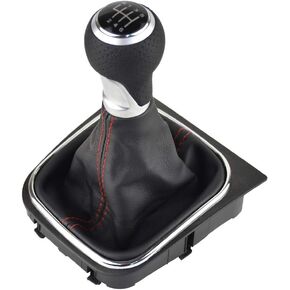 Malcayang 5 Speed Shift Knob Boot Kit for Golf 5 6 MK5 MK6 R32 GTD GTI 2004-2009 Scirocco Octavia