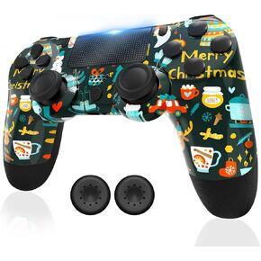 TEBALO Wireless Controller Compatible with P4/Pro/Slim Game Console with Dual Vibration, Analog Sticks, 6-Axis Motion Sensor, Touchpad, Wireless Controller Rechargeable, Black in Saudi Arabia