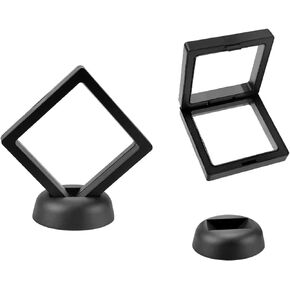 إطار عرض العملات المعدنية، 3 قطع من رقائق العملات المعدنية، حامل عرض، إطارات عائمة ثلاثية الأبعاد، حافظة عرض للعملات المعدنية لعرض عينات ميداليات بيرلز، عملة التحدي (أبيض 3 قطع) in Kuwait