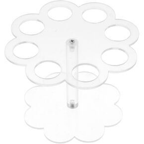 حامل مخروط ايس كريم شفاف على شكل زهرة من هوبين، حامل لفائف السوشي من الاكريليك، رف حامل مخروطي للحفلات والزفاف واعياد الميلاد والذكرى السنوية in Kuwait