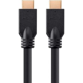 Monoprice HDMI Cable - High Speed, 4k@60Hz, 10.2Gbps, CL2, 32AWG, 1.5 Feet, Black - Commercial Series in Saudi Arabia