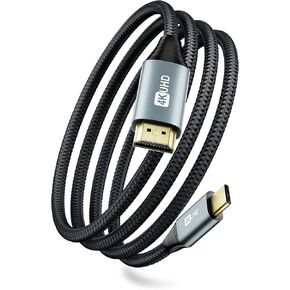 كابل Fastdot USB C إلى HDMI بطول 6 أقدام/1.8 متر (4K@30 هرتز)، كابل HDMI متوافق مع Thunderbolt 3 USB من النوع C متوافق مع MacBook Pro MacBook Air iPad Pro iMac ChromeBook Pixel in Kuwait