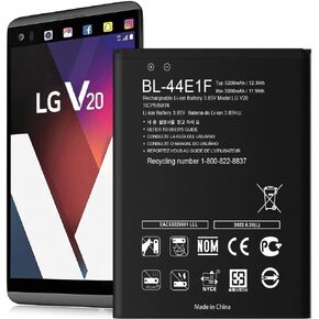 Soseieiu LG V20 Battery,(𝟮𝟬𝟮𝟰 𝗡𝗲𝘄 𝗨𝗽𝗴𝗿𝗮𝗱𝗲𝗱) Replacement Battery for LG V20 BL-44E1F H910 H918 LS997 US996 VS995,Stylo 3/Stylo 3 Plus Spare Battery 3200mAh 3.85V/12.3Wh in Saudi Arabia