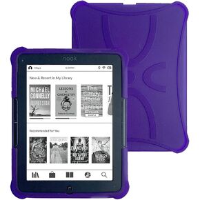 حافظة حماية من مادة TPU متوافقة مع ISD Toys، مقاس نحيف، غطاء شبه شفاف مع نسيج لـ Nook Glowlight 4 (إصدار 2021) / Nook Glowlight 4e (إصدار 2022) (أسود)