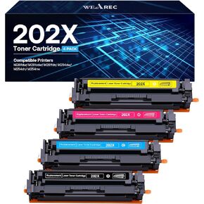خراطيش حبر 202X عالية الإنتاجية 4 عبوات 202A متوافقة مع حبر HP Color Laserjt Pro MFP M281fdw، حبر M281cdw in Kuwait