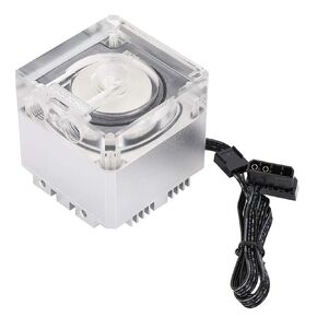 CPU Water Cooling Pump, G1/4 Thread Computer Pump 800L/H Flow 3.5 Meters Pump Head 3000RPM Fast Heat Dissipation PC Pump for Computer Water Cooling System(White)
