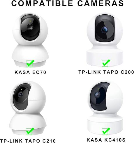 حامل الكاميرا المغناطيسي VVHOOY متوافق مع TP-Link Tapo C200/C210 Kasa EC70/ Kasa KC410S كاميرا داخلية/إمالة، حامل مغناطيسي للكاميرا بدون حفر، حامل مغناطيسي مطلي بالمطاط، مغناطيس النيوديميوم in Kuwait