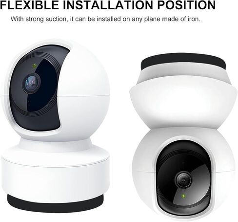 حامل الكاميرا المغناطيسي VVHOOY متوافق مع TP-Link Tapo C200/C210 Kasa EC70/ Kasa KC410S كاميرا داخلية/إمالة، حامل مغناطيسي للكاميرا بدون حفر، حامل مغناطيسي مطلي بالمطاط، مغناطيس النيوديميوم in Kuwait