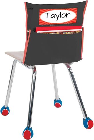 Really Good Stuff Store More Grouping Chair Pockets - Black - 8 Pcs - Classroom Essentials & Must Haves, Seat Sacks for Students, Desk Organizer, Storage Bag in Saudi Arabia