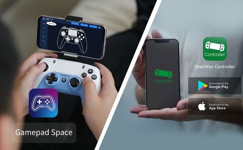 وحدة التحكم اللاسلكية ShanWan لجهاز PS4/ Silm/Pro. لوحة ألعاب لاسلكية عن بعد متوافقة مع أجهزة الكمبيوتر/PS4. بطارية مدمجة بقوة 600 مللي أمبير في الساعة مع صدمة مزدوجة/مقبس 3.5 ملم/مستشعر 6 محاور/أزرار خلفية (أبيض وأزرق) in Kuwait