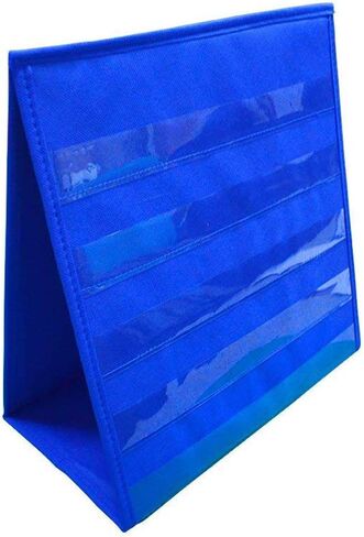 Tabletop Desktop Pocket Chart Table Top with Bonus 20X Dry Erase Cards, Desktop Tabletop Teaching Pocket Chart Double Sided and Self-Standing Black (13 inches X 12 inches) in Saudi Arabia