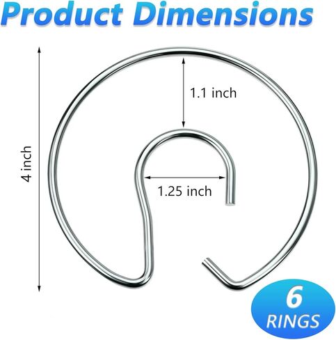 Double Pocket Chart Ring Metal Chart Stand Ring Pocket Chart Hook Clip Accessory Chart Stand Teacher Helper Hooks for Teacher Classroom Tools (6) in Kuwait