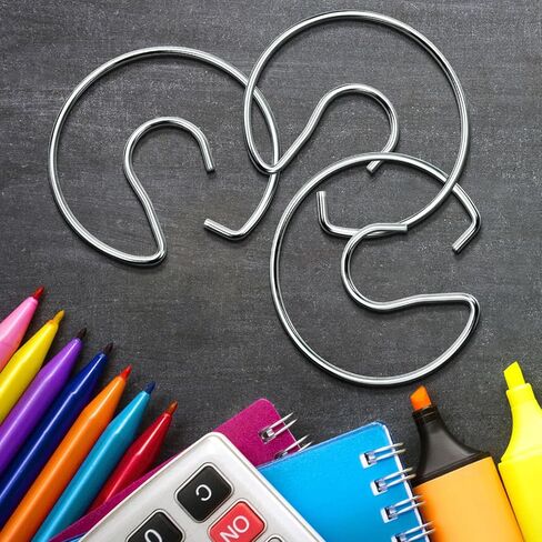 Double Pocket Chart Ring Metal Chart Stand Ring Pocket Chart Hook Clip Accessory Chart Stand Teacher Helper Hooks for Teacher Classroom Tools (6) in Kuwait