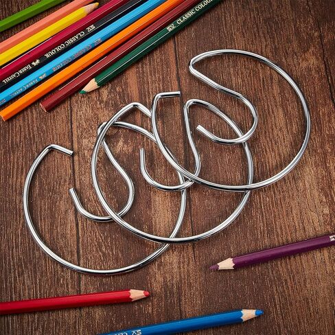 Double Pocket Chart Ring Metal Chart Stand Ring Pocket Chart Hook Clip Accessory Chart Stand Teacher Helper Hooks for Teacher Classroom Tools (6) in Kuwait