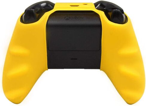FOTTCZ Anti-Slip Soft Silicone Cover Skin Set for Microsoft Xbox One Controller which 1pcs Yellow Controller Skin + 8pcs Thumb Grip Caps in Saudi Arabia
