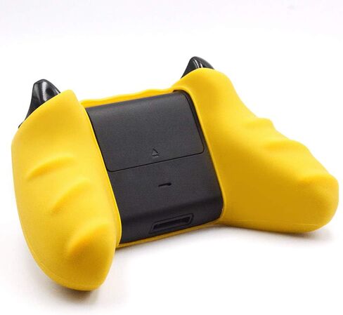 FOTTCZ Anti-Slip Soft Silicone Cover Skin Set for Microsoft Xbox One Controller which 1pcs Yellow Controller Skin + 8pcs Thumb Grip Caps in Saudi Arabia