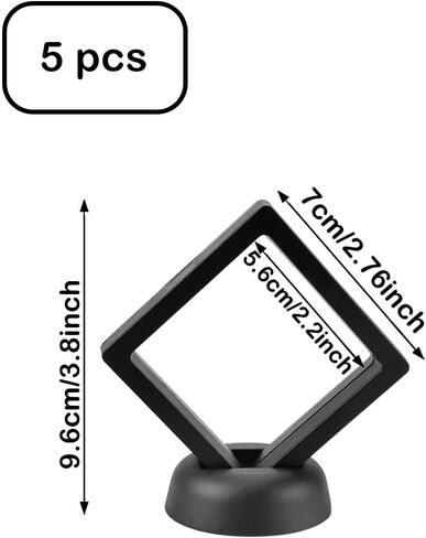 إطار عرض العملات المعدنية، 3 قطع من رقائق العملات المعدنية، حامل عرض، إطارات عائمة ثلاثية الأبعاد، حافظة عرض للعملات المعدنية لعرض عينات ميداليات بيرلز، عملة التحدي (أبيض 3 قطع) in Kuwait