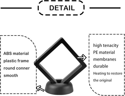 إطار عرض العملات المعدنية، 3 قطع من رقائق العملات المعدنية، حامل عرض، إطارات عائمة ثلاثية الأبعاد، حافظة عرض للعملات المعدنية لعرض عينات ميداليات بيرلز، عملة التحدي (أبيض 3 قطع) in Kuwait