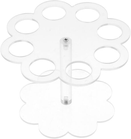 حامل مخروط ايس كريم شفاف على شكل زهرة من هوبين، حامل لفائف السوشي من الاكريليك، رف حامل مخروطي للحفلات والزفاف واعياد الميلاد والذكرى السنوية in Kuwait