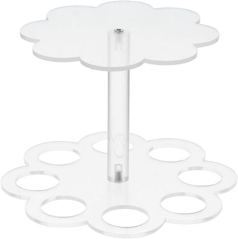 حامل مخروط ايس كريم شفاف على شكل زهرة من هوبين، حامل لفائف السوشي من الاكريليك، رف حامل مخروطي للحفلات والزفاف واعياد الميلاد والذكرى السنوية in Kuwait