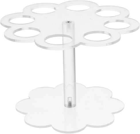 حامل مخروط ايس كريم شفاف على شكل زهرة من هوبين، حامل لفائف السوشي من الاكريليك، رف حامل مخروطي للحفلات والزفاف واعياد الميلاد والذكرى السنوية in Kuwait