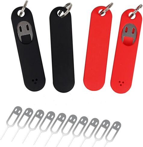 GN SIM Cellphones SIM Card Tray Opening Removal Tool Ejector Pin Suitable for iPhone, iPad, Samsung Smartphone (4 PCS Case+10 PCS sim Pin) in Saudi Arabia