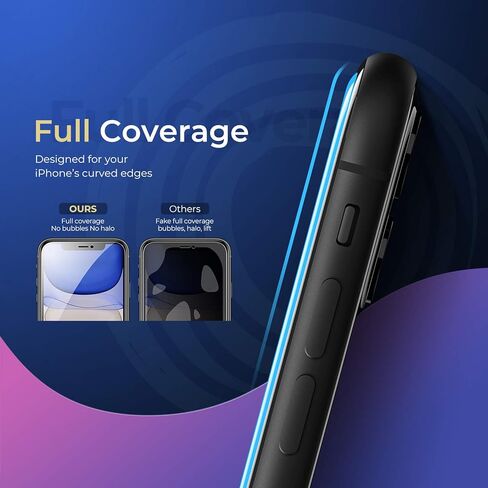 واقي شاشة زجاجي من ORIbox لهاتف iPhone 11 Pro وiPhone X/Xs، 3 عبوات واقي شاشة من الزجاج المقوى عالي الدقة مضاد للخدش in Kuwait