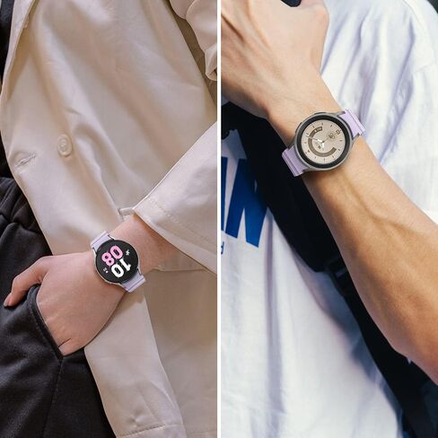 أساور HITZEE متوافقة مع Samsung Galaxy Watch 6/5/4 Band 40mm 44mm/Watch 6 Classic Band 43mm 47mm/Watch 5 Pro 45mm/Watch 4 Classic، حزام رياضي مغناطيسي من السيليكون 20 مم للنساء والرجال، أسود in Kuwait