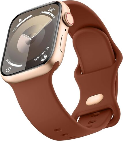 أحزمة رياضية متوافقة مع سوار ساعة Apple مقاس 41 مم 45 مم 49 مم 40 مم 44 مم 38 مم 42 مم، حزام بديل لسوار المعصم من السيليكون الناعم متوافق مع Apple Watch Ultra 2/Ultra SE/SE 2 iWatch Series 9 8 7 6 5 4 3 2 1 النساء والرجال in Kuwait