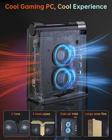 ACEMAGICIAN Mini PC, AMD Ryzen 9 6900HX(up to 4.9 GHz), 32GB DDR4 1TB NVME SSD Mini Tower PC, AMD Radeon 680M Mini Desktop Computer Support BT5.2/RGB Lights/HDMI/Type-C/Wifi6 in Saudi Arabia