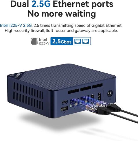 Beelink N95 Intel 12th Mini PC MINIS 12 4C/4T MAX 3.4Ghz، 8GB DDR4 & 256GB SSD WiFi 5، كمبيوتر مكتبي مزدوج HDMI 4K يعرض خدمة منزلية PLEX، فك تشفير AV1، كمبيوتر ألعاب منخفض الطاقة in Kuwait