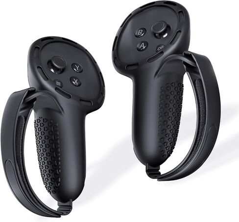 SUPERUS Controller Grips Cover for Meta Quest 3, Anti-Slip Texture - VR Accessories Compatible with Oculus Quest 3, Silicone Controller Grips Cover with Adjustable Knuckle Straps in Saudi Arabia