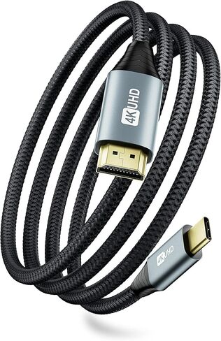 كابل Fastdot USB C إلى HDMI بطول 6 أقدام/1.8 متر (4K@30 هرتز)، كابل HDMI متوافق مع Thunderbolt 3 USB من النوع C متوافق مع MacBook Pro MacBook Air iPad Pro iMac ChromeBook Pixel in Kuwait