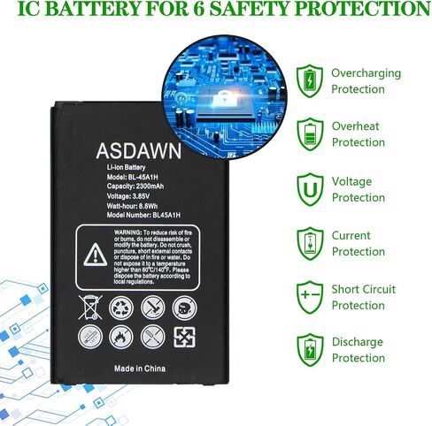 ASDAWN for LG K10 Battery Replacement, LG BL-45A1H Battery for LG Premier LTE L61AL, LG K10 Premier L62VL, LG K420N K430N K425 K428 K428SG MS428 F670L F670K F670S Q10 in Saudi Arabia