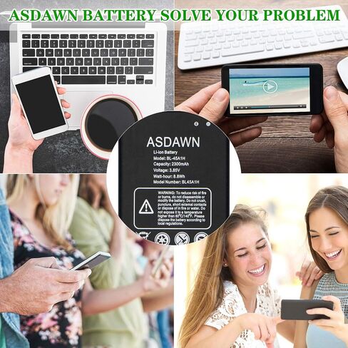 ASDAWN for LG K10 Battery Replacement, LG BL-45A1H Battery for LG Premier LTE L61AL, LG K10 Premier L62VL, LG K420N K430N K425 K428 K428SG MS428 F670L F670K F670S Q10 in Saudi Arabia