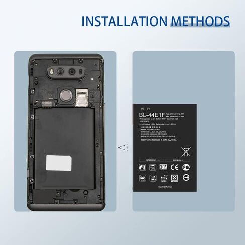بطارية Soseeiu LG V20، (𝟮𝟬𝟮𝟰 𝗡𝗲𝘄 𝗨𝗽𝗴𝗿𝗮𝗱𝗲𝗱) بطارية بديلة لجهاز LG V20 BL-44E1F H910 H918 LS997 US996 VS995,Stylo 3/Stylo 3 بالإضافة إلى بطارية احتياطية 3200 مللي أمبير في الساعة 3.85 فولت/12.3 وات في الساعة in Saudi Arabia