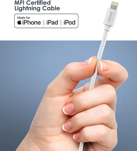 شاحن Jaagd 20 واط لأجهزة iPhone وiPad، مجموعة شاحن حائط مزدوج USB C وUSB مع كابل Lightning من النوع C متوافق مع iPhone 14/13/13 Pro/13 Pro max/iPhone 12/12 Pro max/X والمزيد in Saudi Arabia