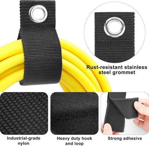 Moyisea تمديد الحبل المنظم 8 حزمة 13 بوصة تمديد الحبل حامل الثقيلة 2 بوصة واسعة تخزين الحبل منظم منظم الكابلات ل RV، خرطوم، أداة، منظمات المرآب والتخزين in Kuwait