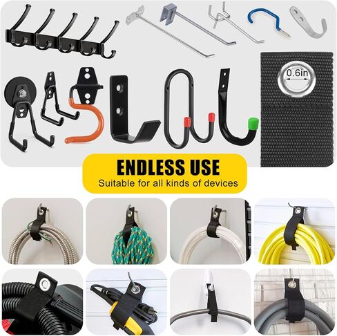 Moyisea تمديد الحبل المنظم 8 حزمة 13 بوصة تمديد الحبل حامل الثقيلة 2 بوصة واسعة تخزين الحبل منظم منظم الكابلات ل RV، خرطوم، أداة، منظمات المرآب والتخزين in Kuwait