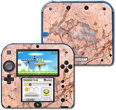 MightySkins Skin Compatible With Nintendo 2DS - Saffron Marble | Protective, Durable, and Unique Vinyl Decal wrap cover | Easy To Apply, Remove, and Change Styles | Made in the USA in Saudi Arabia