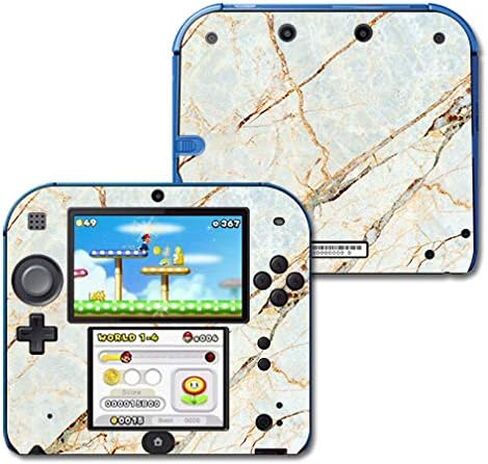 MightySkins Skin Compatible With Nintendo 2DS - Saffron Marble | Protective, Durable, and Unique Vinyl Decal wrap cover | Easy To Apply, Remove, and Change Styles | Made in the USA in Saudi Arabia