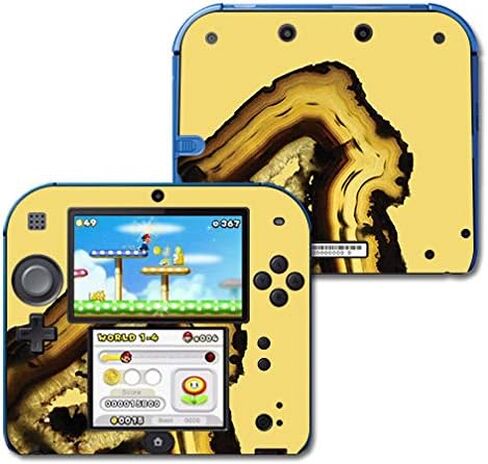 MightySkins Skin Compatible With Nintendo 2DS - Saffron Marble | Protective, Durable, and Unique Vinyl Decal wrap cover | Easy To Apply, Remove, and Change Styles | Made in the USA in Saudi Arabia